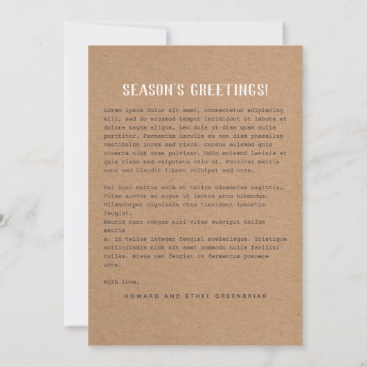 kerstfeestdag met kraft Memory Book (Achterkant)