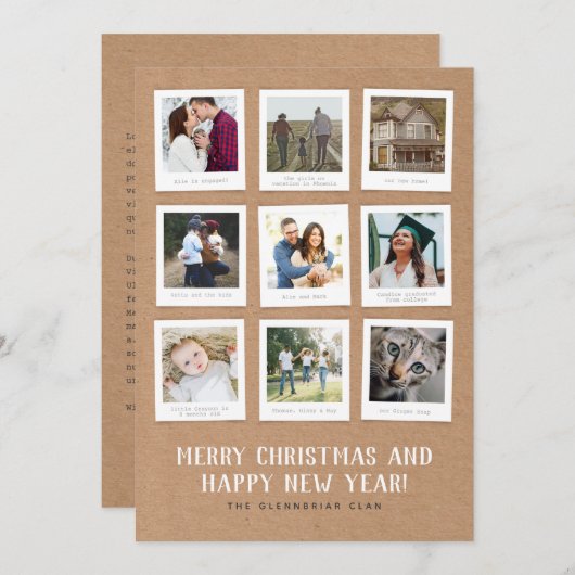 kerstfeestdag met kraft Memory Book (Voorkant / Achterkant)