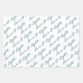 Kerstfeestdag met liefdeskennis en lichthartpatroo inpakpapier vel (Voorkant)