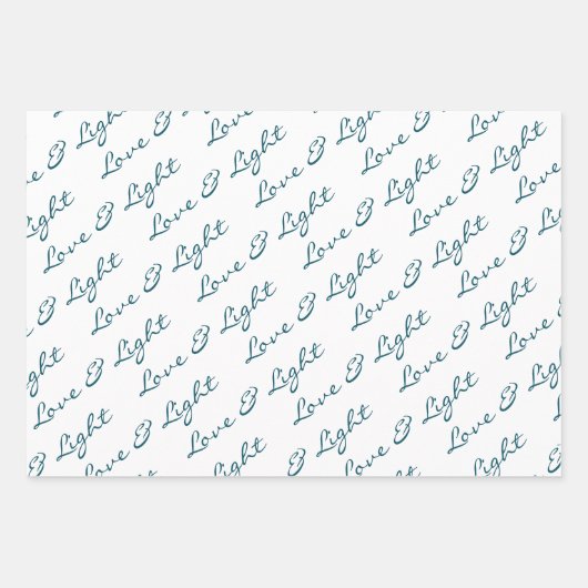 Kerstfeestdag met liefdeskennis en lichthartpatroo inpakpapier vel (Voorkant)