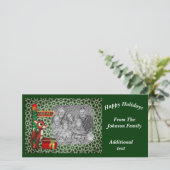 Kerstfeestdag met Noordpool Feestdagenkaart (Staand voorkant)