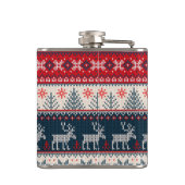 Kerstfeestdag met noordse feestdag heupfles (Achterkant)