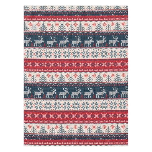 Kerstfeestdag met noordse feestdag tafelkleed (Voorkant)