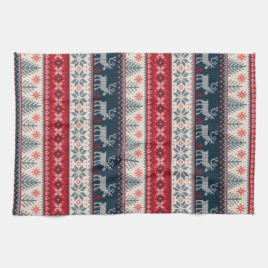 Kerstfeestdag met noordse feestdag theedoek (Horizontaal)