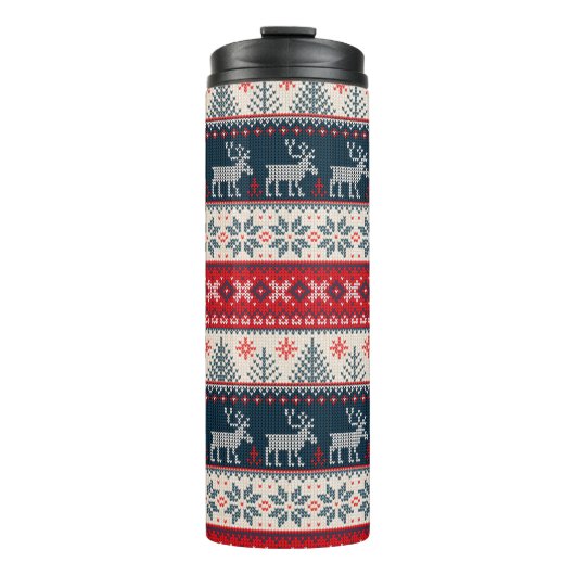 Kerstfeestdag met noordse feestdag thermosbeker (Voorkant)