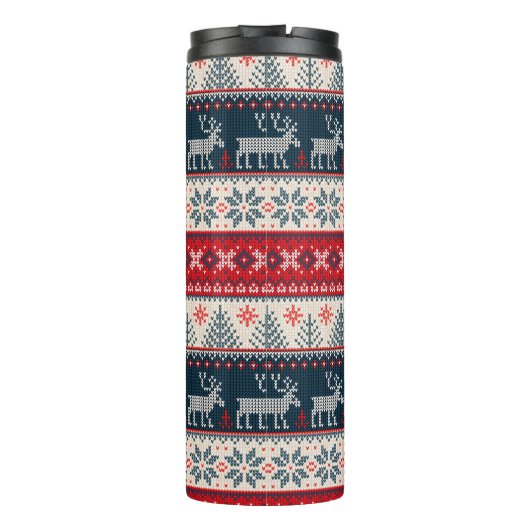 Kerstfeestdag met noordse feestdag thermosbeker (Achterkant)