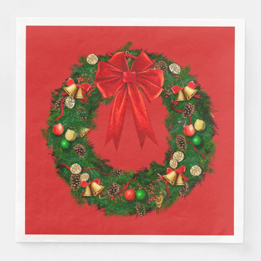 Kerstfeestdag met papier Napkins Servetten (Voorkant)