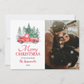  kerstfeestdag met Red Truck Feestdagenkaart (Voorkant)