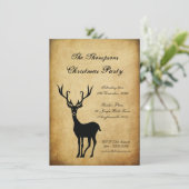  kerstfeestdag met rendieren kaart (Staand voorkant)