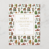  kerstfeestdag met Retro Feestdagenkaart (Voorkant)