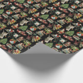  kerstfeestdag met Retro Festive Pattern Cadeaupapier (Hoek)