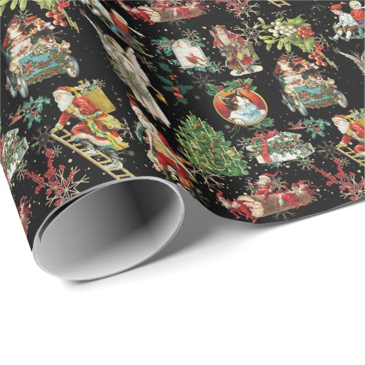  kerstfeestdag met Retro Festive Pattern Cadeaupapier (Rol Hoek)