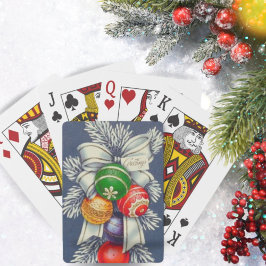  kerstfeestdag met Retro-kerstornamental Pokerkaarten