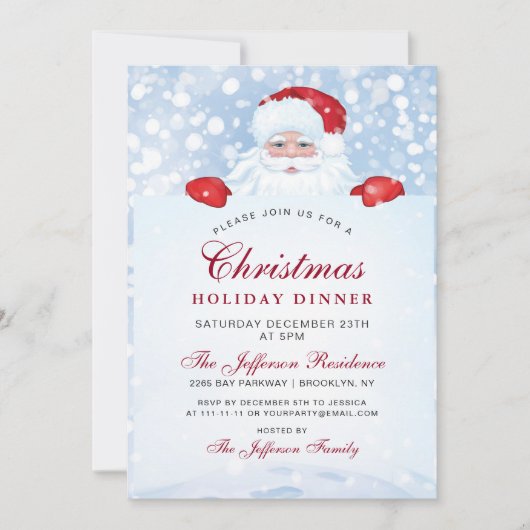 kerstfeestdag met Retro Santa Claus Kaart (Voorkant)