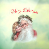  kerstfeestdag met Retro Santa Claus Raamsticker (Vel 3)