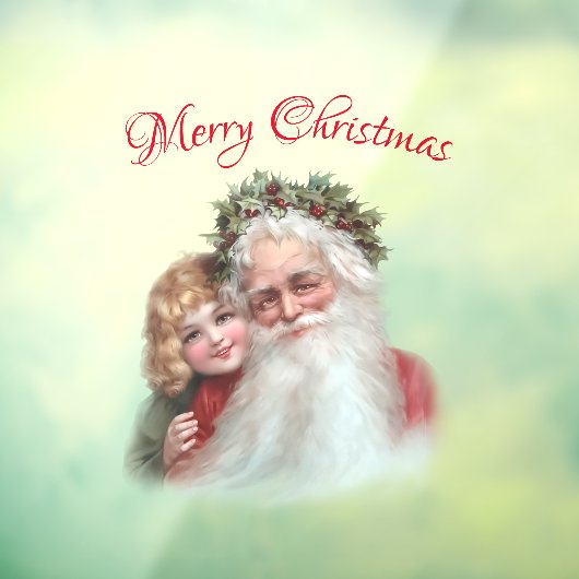  kerstfeestdag met Retro Santa Claus Raamsticker (Vel 3)