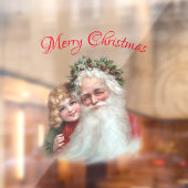 kerstfeestdag met Retro Santa Claus Raamsticker (Vel 2)