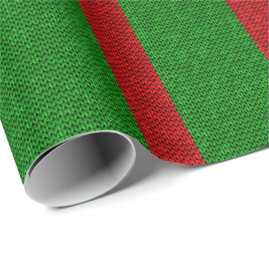 Kerstfeestdag met rode en groene kont cadeaupapier (Rol Hoek)