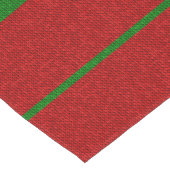 Kerstfeestdag met rode en groene kont korte tafelloper (Hoek)