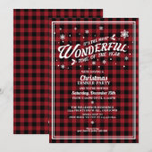  kerstfeestdag met rode kerstmis kaart (Voorkant / Achterkant)