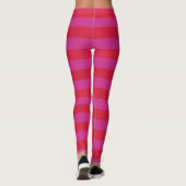 Kerstfeestdag met rode roze en rode strepen leggings (Achterkant)