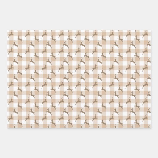 kerstfeestdag met rode Tan-bomen Inpakpapier Vel (Voorkant 3)