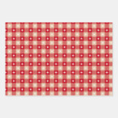 kerstfeestdag met rode Tan-bomen Inpakpapier Vel (Voorkant)