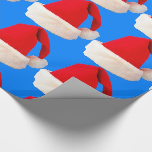 Kerstfeestdag met rood en wit kerstfeest — Santa H Cadeaupapier (Hoek)
