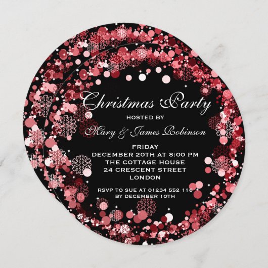 Kerstfeestdag met rood kaart (Voorkant / Achterkant)