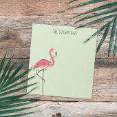 kerstfeestdag met roze flamingo Cute Notitieblok