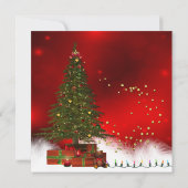 Kerstfeestdag met ruiters kaart (Achterkant)