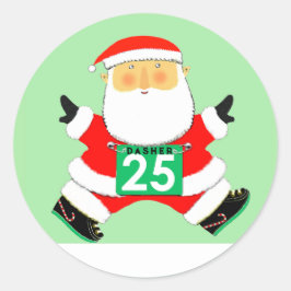 Kerstfeestdag met Runner Ronde Sticker