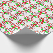 kerstfeestdag met snoepriet cadeaupapier (Hoek)
