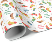 Kerstfeestdag met speciale Sokken en speciale kers Cadeaupapier (Rol Hoek)