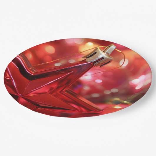 Kerstfeestdag met ster papieren bordje (Gekanteld)