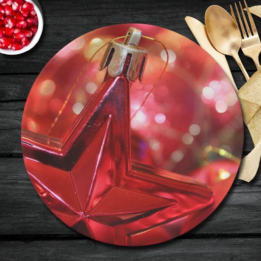 Kerstfeestdag met ster papieren bordje