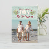 Kerstfeestdag met tropische kerstfeestdag kaart (Staand voorkant)