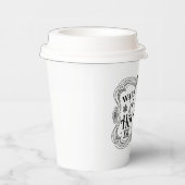 kerstfeestdag met warme cacao papieren bekers (Rechts)