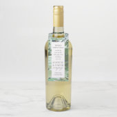 Kerstfeestdag met waterverf-bos flessenhanger (Op fles)