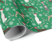 Kerstfeestdag met Whippet Dogs Cadeaupapier (Rol Hoek)