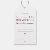 Kerstfeestdag met wonderen cadeaulabel (Voorkant)