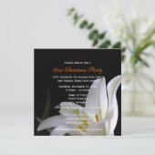  kerstfeestdag met zuivere witte bloem kaart (Staand voorkant)