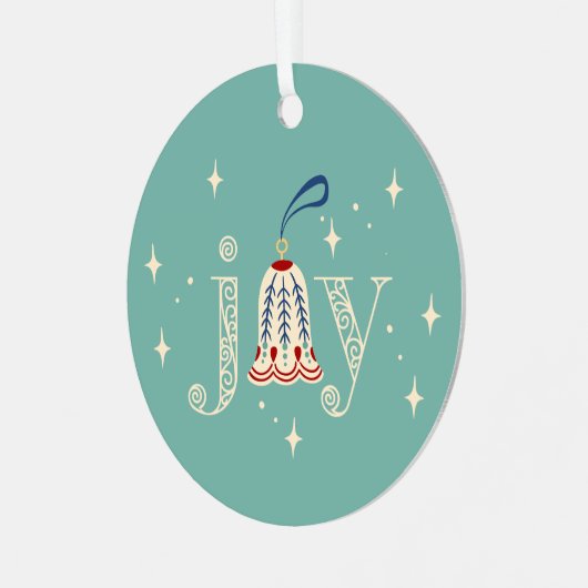 Kerstfeestdag Metalen Ornament (Voorkant links)