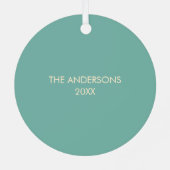 Kerstfeestdag Metalen Ornament (Achterkant)