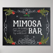 kerstfeestdag mimosa bruiloft poster (Voorkant)