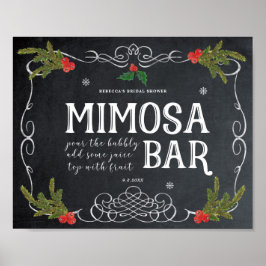 kerstfeestdag mimosa bruiloft poster