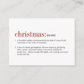 Kerstfeestdag, mini-feestdag advieskaart (Voorkant)