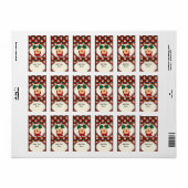 Kerstfeestdag Miniatuurstaafdeksels voor Snoepjes Etiket (Full Sheet)