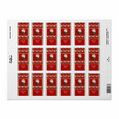 Kerstfeestdag Miniatuurstaafdeksels voor Snoepjes Etiket (Full Sheet)