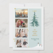 Kerstfeestdag minimalistisch modern Wenskaart Bedankkaart (Voorkant)